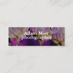 Elegant Modern Floral Photo Mini Business Card