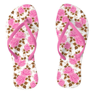 Elegant Modern Floral Rose Jandals