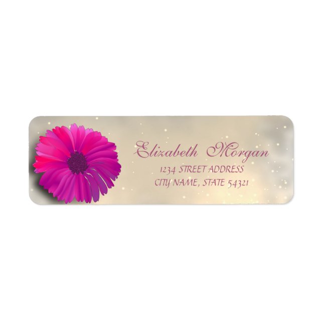 Elegant Modern Flower  Address (Front)