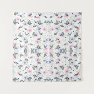 Elegant Modern Flowers and butterfly pattern Tapestry