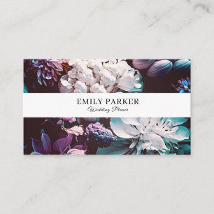 Elegant modern flowers business card