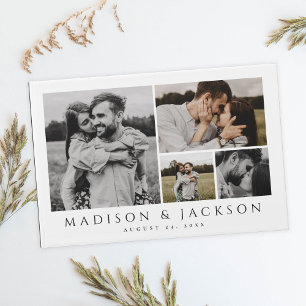 Elegant Modern Four Photo Wedding Guest Book