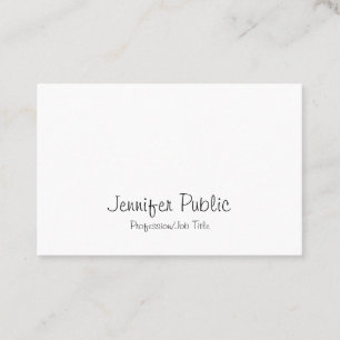 Elegant Modern Freehand Script Clean Graceful Business Card
