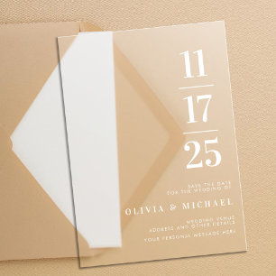 Elegant Modern Frosted Wedding Acrylic Invitations