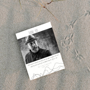 Elegant Modern Funeral Thank You Card