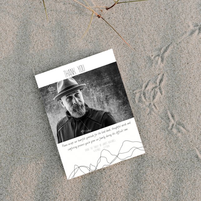 Elegant Modern Funeral Thank You Card (Creator Uploaded)