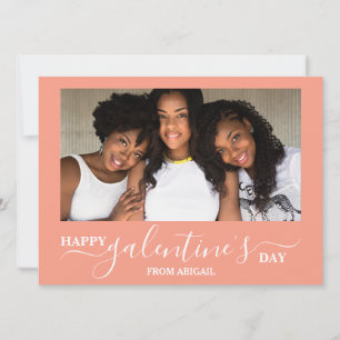 Elegant Modern galentine's day Best Friends photo Holiday Card