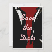 Elegant Modern Gay Men Burgundy Red Wedding
