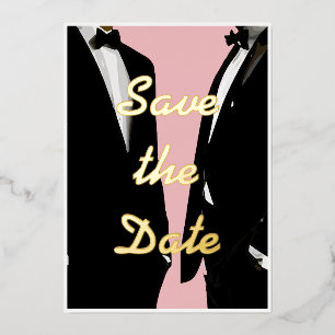 Elegant Modern Gay Men Wedding Gold