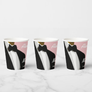 Elegant Modern Gay Men Wedding Paper Cups