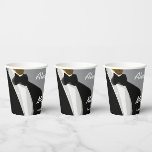 Elegant Modern Gay Men Wedding Paper Cups