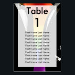 Elegant Modern Gay Men Wedding Rainbow Guest List Table Number<br><div class="desc">The Gay Men Wedding Elegant Modern collection offers a complete suite of coordinating stationery and accessories designed for two grooms. Two grooms in classic black tuxedos against a vibrant rainbow Pride flag, with bold brush script typography that brings a retro-nostalgic edge to a modern celebration. Every piece is fully customizable...</div>