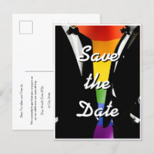 Elegant Modern Gay Men Wedding Rainbow
