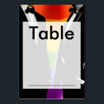 Elegant Modern Gay Men Wedding Rainbow Table Number<br><div class="desc">The Gay Men Wedding Elegant Modern collection offers a complete suite of coordinating stationery and accessories designed for two grooms. Two grooms in classic black tuxedos against a vibrant rainbow Pride flag, with bold brush script typography that brings a retro-nostalgic edge to a modern celebration. Every piece is fully customizable...</div>