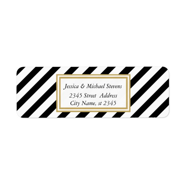 Elegant modern gentle black white stripes (Front)