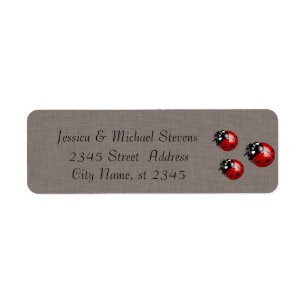 Elegant modern gentle wedding ladybugs linen