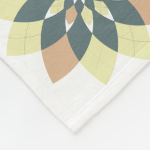 Elegant Modern Geometric Star Bursts Fleece Blanket