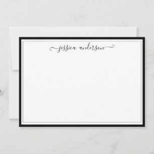 Elegant Modern Girly Classic Stylish Black Script Card