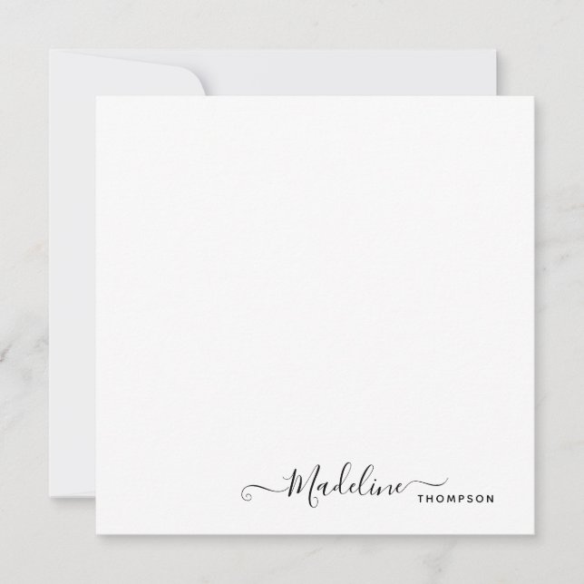 Elegant Modern Girly Script Black Card (Front)