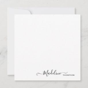 Elegant Modern Girly Script Black Card