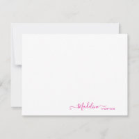 Elegant Modern Girly Script Magenta