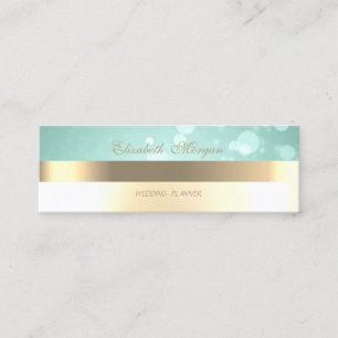 Elegant Modern Glamorouse ,Faux Gold,Bokeh Mini Business Card