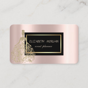 Elegant Modern Glamorouse ,Gold Dress Rose Gold Business Card