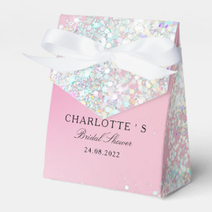 Elegant Modern  Glitter Bridal Shower Geschenkscha Favour Box
