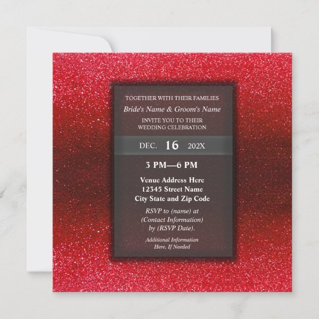 Elegant Modern Glitter Engagement Wedding Party  Invitation (Front)