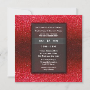 Elegant Modern Glitter Engagement Wedding Party  Invitation