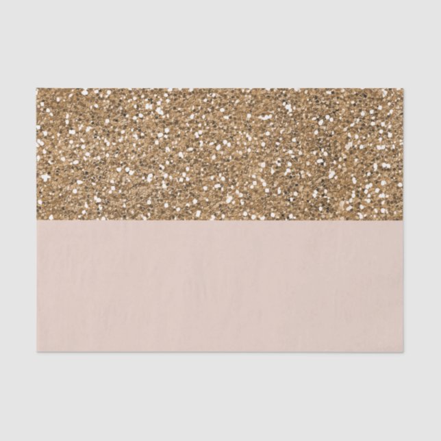 Elegant Modern Glitter Rose Gold Blush Glam Party Tissue Paper (Front)