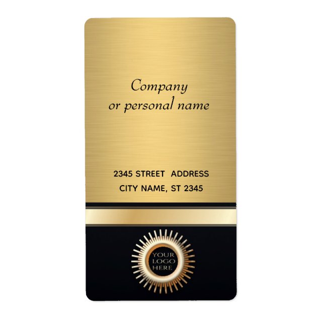 Elegant modern gold / black add logo (Front)