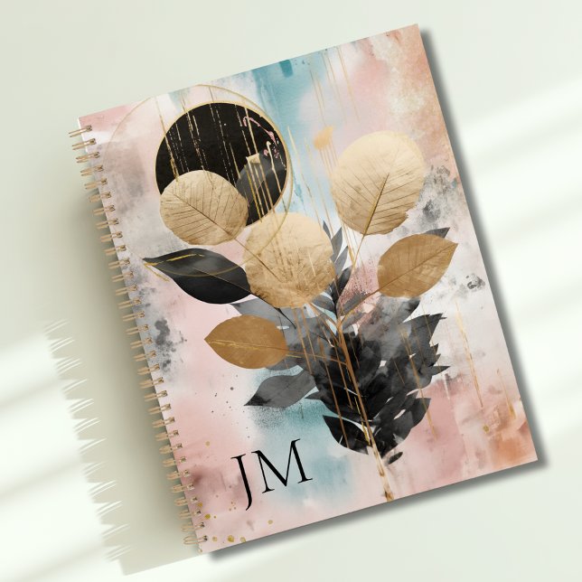 Elegant Modern Gold Botanical Monogram Planner (Elegant Modern Gold Botanical Monogram Planner)