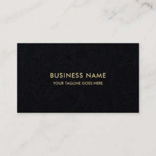 Elegant Modern Gold Colour Text Professional Black Business Card