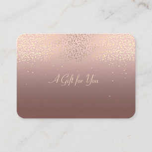 Elegant Modern Gold Confetti Discount Card