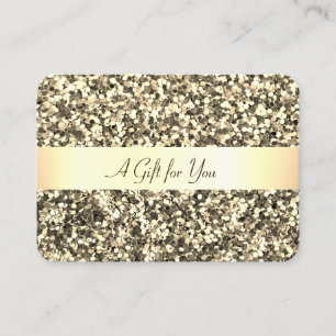 Elegant Modern Gold Confetti Glitter Discount Card