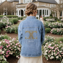 Elegant Modern Gold Decorative Denim Jacket