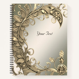 Elegant Modern Gold Decorative Notebook