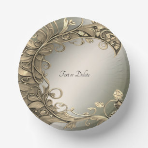 Elegant Modern Gold Decorative Paper Plate