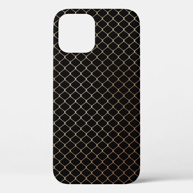 Elegant Modern Gold Fence Chain Pattern | Case-Mate iPhone Case (Back)