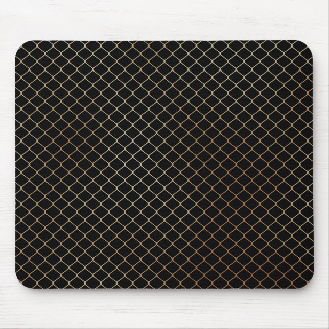 Elegant Modern Gold Fence Chain Pattern | Mouse Pad (Front)