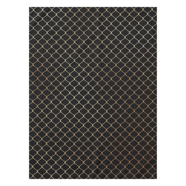 Elegant Modern Gold Fence Chain Pattern | Tablecloth (Front)