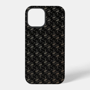 Elegant Modern Gold Hearts and Keys Pattern iPhone 12 Pro Case