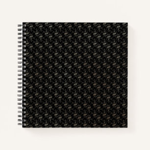 Elegant Modern Gold Hearts and Keys Pattern Notebook