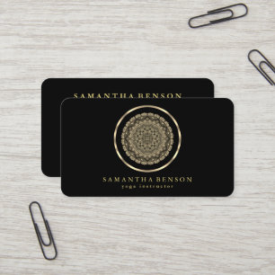 Elegant Modern Gold Lotus Logo Stylish Copper Business Card