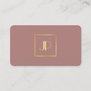 Elegant Modern Gold Monogram Professional Template Business Card