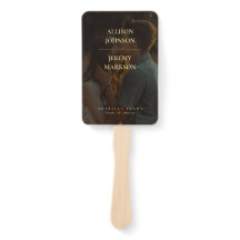 Elegant Modern Gold Photo Wedding Program