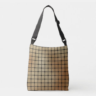 Elegant Modern Gold Squares Tiles Pattern   Crossbody Bag