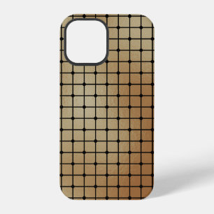 Elegant Modern Gold Squares Tiles Pattern iPhone 12 Pro Case