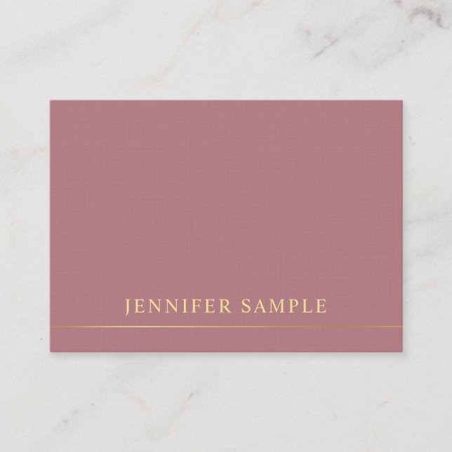 Elegant Modern Gold Text Template Professional Business Card (Front)